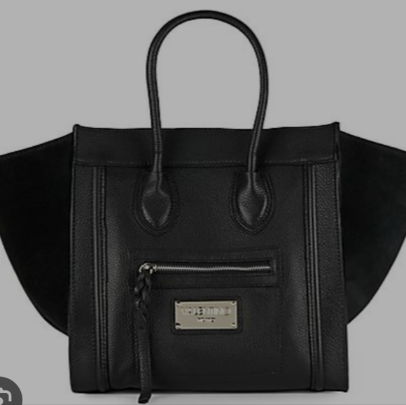 MARIO VALENTINO MADE IN ITALY REAL LEATHER LARGE CELINE LIKE TOTE BAG EUC - Picture 1 of 14